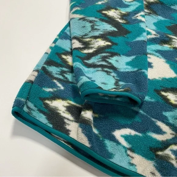Patagonia Vintage Small Synchilla Trout Tales Elwha Blue Snap-T Fleece - Picture 5 of 15